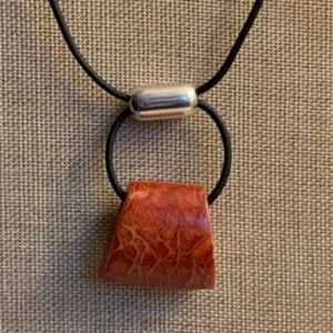 Silpada Sterling silver and red coral necklace